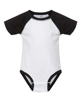 Rabbit Skins RS4430 Infant Baseball Bodysuit #color_WHITE/ BLACK