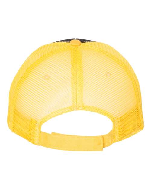 Valucap S102 Sandwich Trucker Cap #color_Black/ Gold