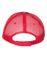 Valucap S102 Sandwich Trucker Cap #color_Black/ Red