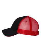Valucap S102 Sandwich Trucker Cap #color_Black/ Red