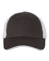 Valucap S102 Sandwich Trucker Cap #color_Charcoal/ White