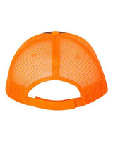 Valucap S102 Sandwich Trucker Cap #color_Charcoal/ Neon Orange