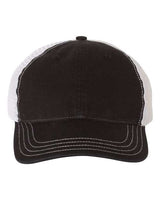 Richardson 111 Garment-Washed Trucker Cap #color_Black/ White