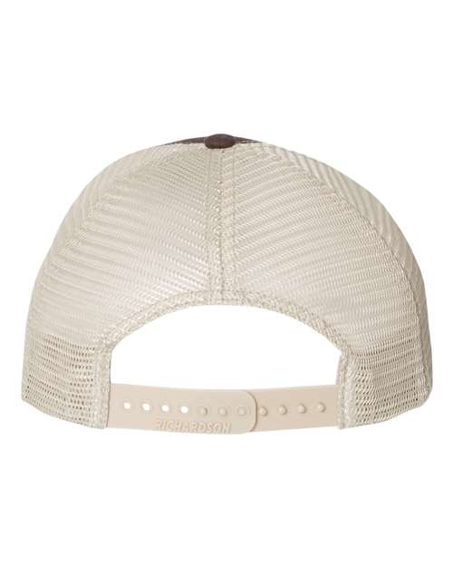 Richardson 111 Garment-Washed Trucker Cap #color_Brown/ Khaki
