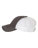 Richardson 111 Garment-Washed Trucker Cap #color_Charcoal/ White