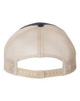 Richardson 111 Garment-Washed Trucker Cap #color_Navy/ Khaki