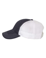 Richardson 111 Garment-Washed Trucker Cap #color_Navy/ White