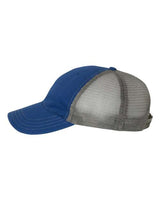 Richardson 111 Garment-Washed Trucker Cap #color_Royal/ Charcoal
