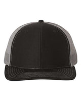 Richardson 112 Snapback Trucker Cap #color_Black/ Charcoal