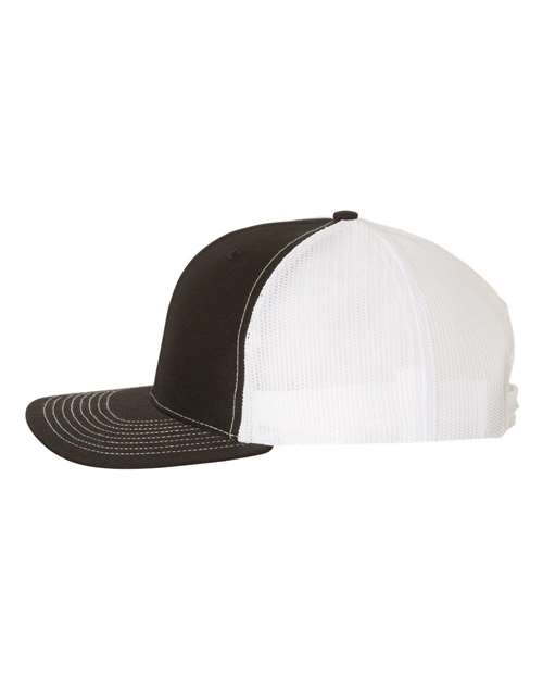 Richardson 112 Snapback Trucker Cap #color_Black/ White