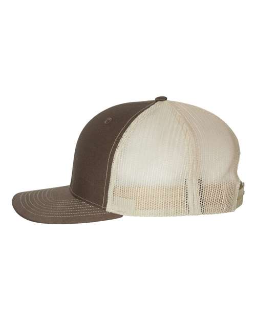Richardson 112 Snapback Trucker Cap #color_Brown/ Khaki