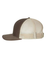 Richardson 112 Snapback Trucker Cap #color_Brown/ Khaki