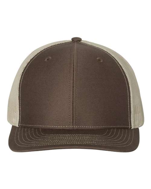 Richardson 112 Snapback Trucker Cap #color_Brown/ Khaki