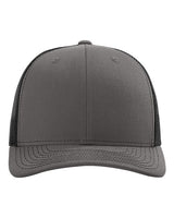 Richardson 112 Snapback Trucker Cap #color_Charcoal/ Black