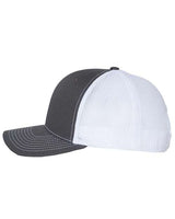 Richardson 112 Snapback Trucker Cap #color_Charcoal/ White