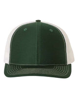 Richardson 112 Snapback Trucker Cap #color_Dark Green/ White