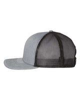 Richardson 112 Snapback Trucker Cap #color_Heather Grey/ Black