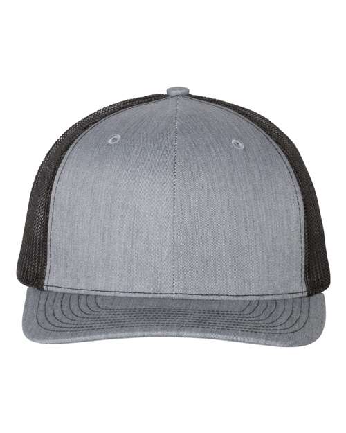 Richardson 112 Snapback Trucker Cap #color_Heather Grey/ Black