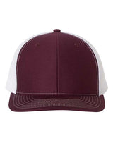Richardson 112 Snapback Trucker Cap #color_Maroon/ White