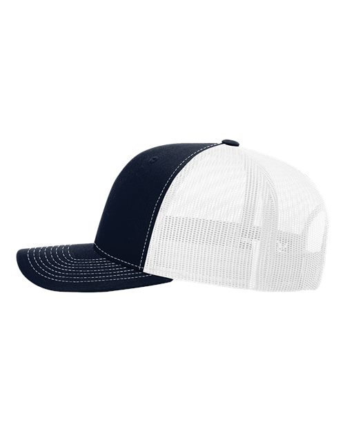 Richardson 112 Snapback Trucker Cap #color_Navy/ White
