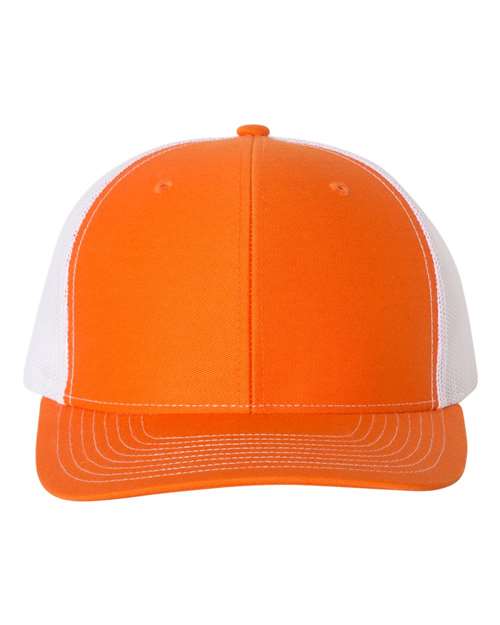 Richardson 112 Snapback Trucker Cap #color_Orange/ White
