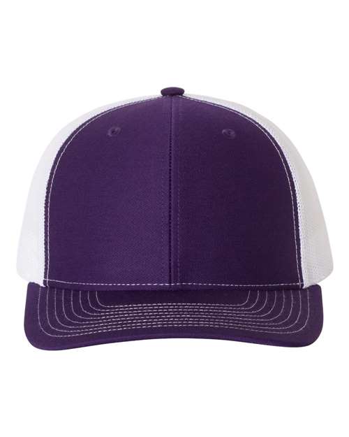 Richardson 112 Snapback Trucker Cap #color_Purple/ White