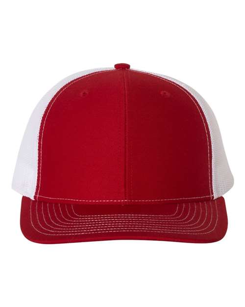 Richardson 112 Snapback Trucker Cap #color_Red/ White