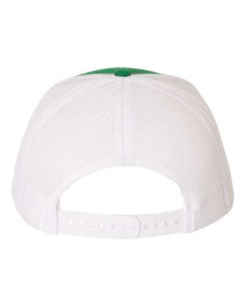 Richardson 112 Snapback Trucker Cap #color_Kelly/ White