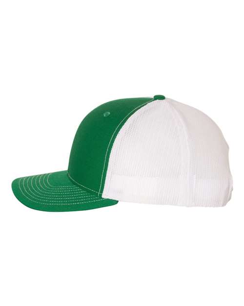 Richardson 112 Snapback Trucker Cap #color_Kelly/ White