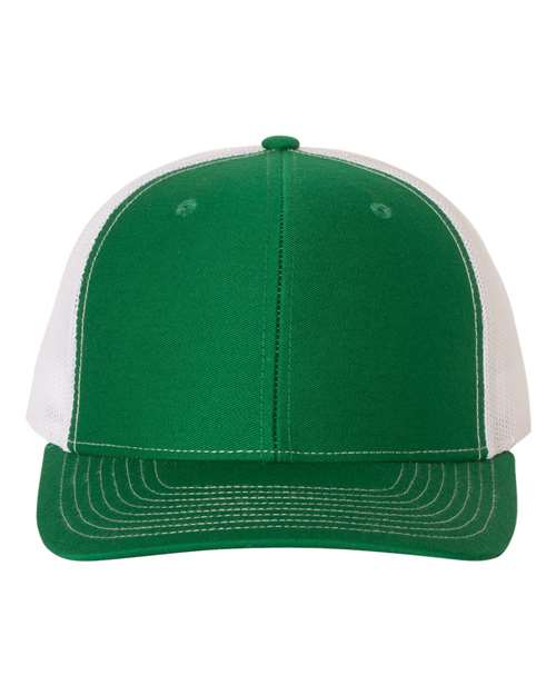 Richardson 112 Snapback Trucker Cap #color_Kelly/ White