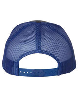 Richardson 112 Snapback Trucker Cap #color_Charcoal/ Royal