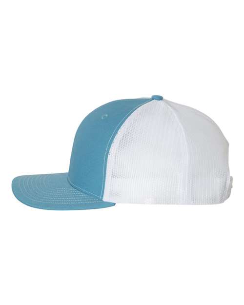 Richardson 112 Snapback Trucker Cap #color_Columbia Blue/ White