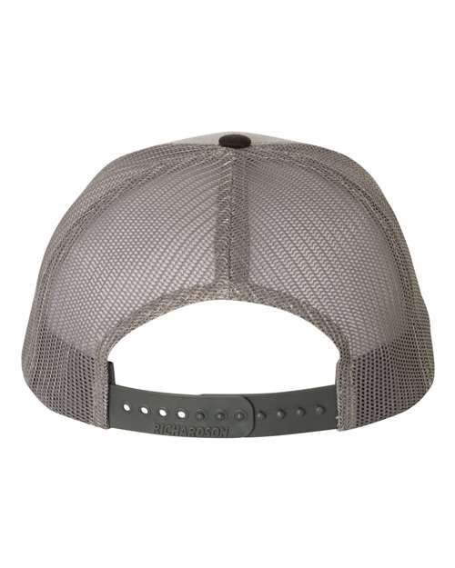 Richardson 112 Snapback Trucker Cap #color_Grey/ Charcoal/ Black