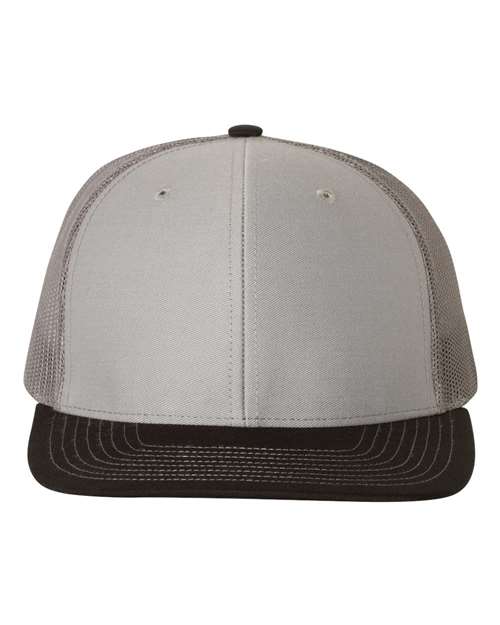 Richardson 112 Snapback Trucker Cap #color_Grey/ Charcoal/ Black