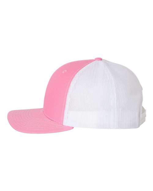 Richardson 112 Snapback Trucker Cap #color_Hot Pink/ White