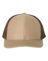 Richardson 112 Snapback Trucker Cap #color_Khaki/ Coffee