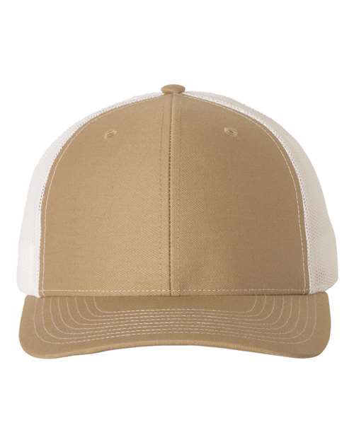 Richardson 112 Snapback Trucker Cap #color_Khaki/ White