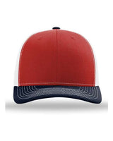 Richardson 112 Snapback Trucker Cap #color_Red/ White/ Navy