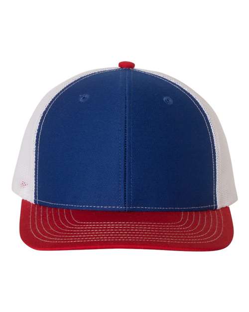 Richardson 112 Snapback Trucker Cap #color_Royal/ White/ Red