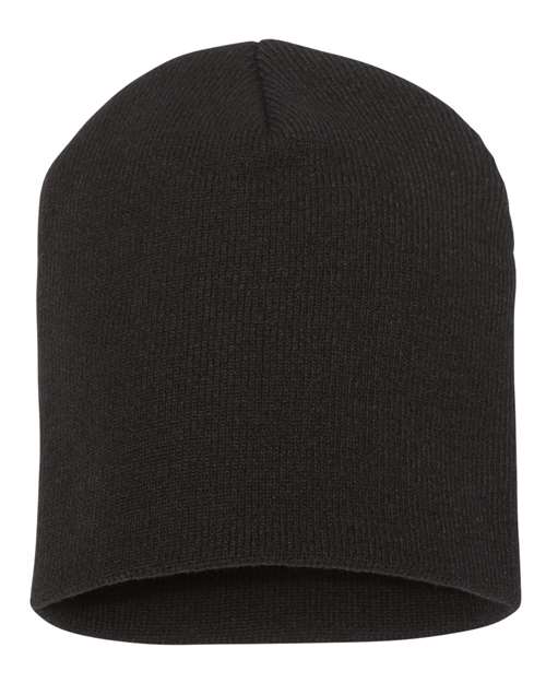 Yupoong 1500 Adult Knit Beanie #color_BLACK