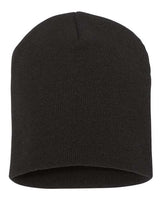 Yupoong 1500 Adult Knit Beanie #color_BLACK