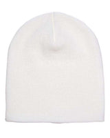 Yupoong 1500 Adult Knit Beanie #color_WHITE