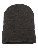 Yupoong 1501 Adult Cuffed Knit Beanie #color_DARK GREY