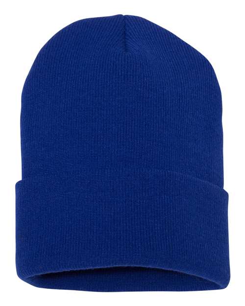 Yupoong 1501 Adult Cuffed Knit Beanie #color_ROYAL