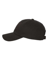 Yupoong 6245CM Adult Low-Profile Cotton Twill Dad Cap #color_BLACK