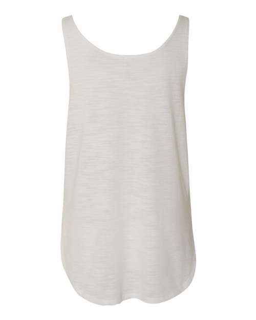 Bella + Canvas B8802 Ladies' Flowy Side Slit Tank #color_WHITE SLUB