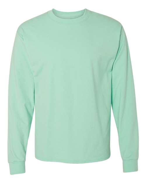 Hanes 5186 Adult Long-Sleeve Beefy-T #color_CLEAN MINT