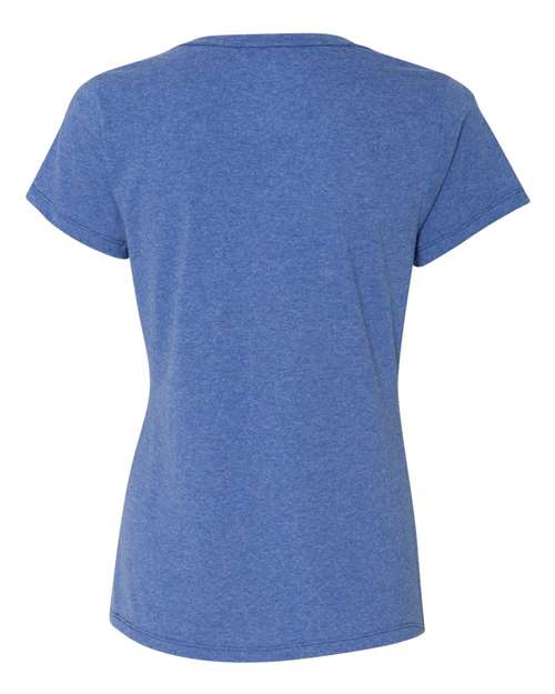 Hanes 42VT Ladies' X-Temp Triblend V-Neck T-Shirt #color_ROYAL TRIBLEND
