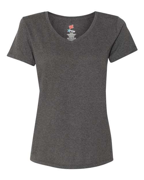 Hanes 42VT Ladies' X-Temp Triblend V-Neck T-Shirt #color_SLATE TRIBLEND