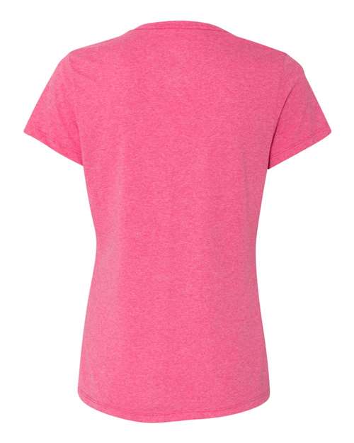 Hanes 42VT Ladies' X-Temp Triblend V-Neck T-Shirt #color_JZZBRRY PNK TRBL
